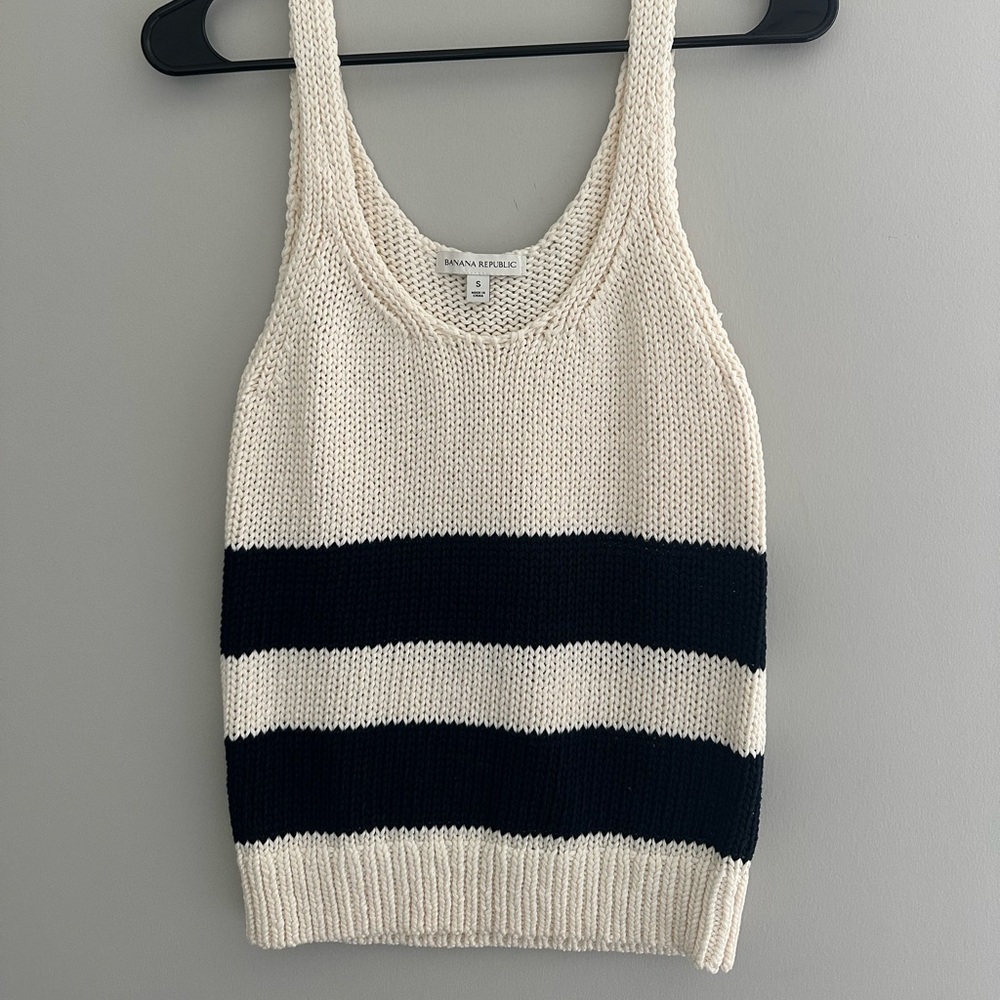Banana Republic Cream Knit Tank Top